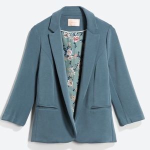 Skies Are Blue Asa Modal Knit Blazer in Blue